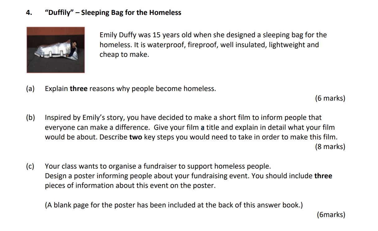 Emily-Duffy-was-15-years-old-when-she-designed-a-sleeping-bag-for-the-homeless-Junior Cycle CSPE-Question 4-2018.png