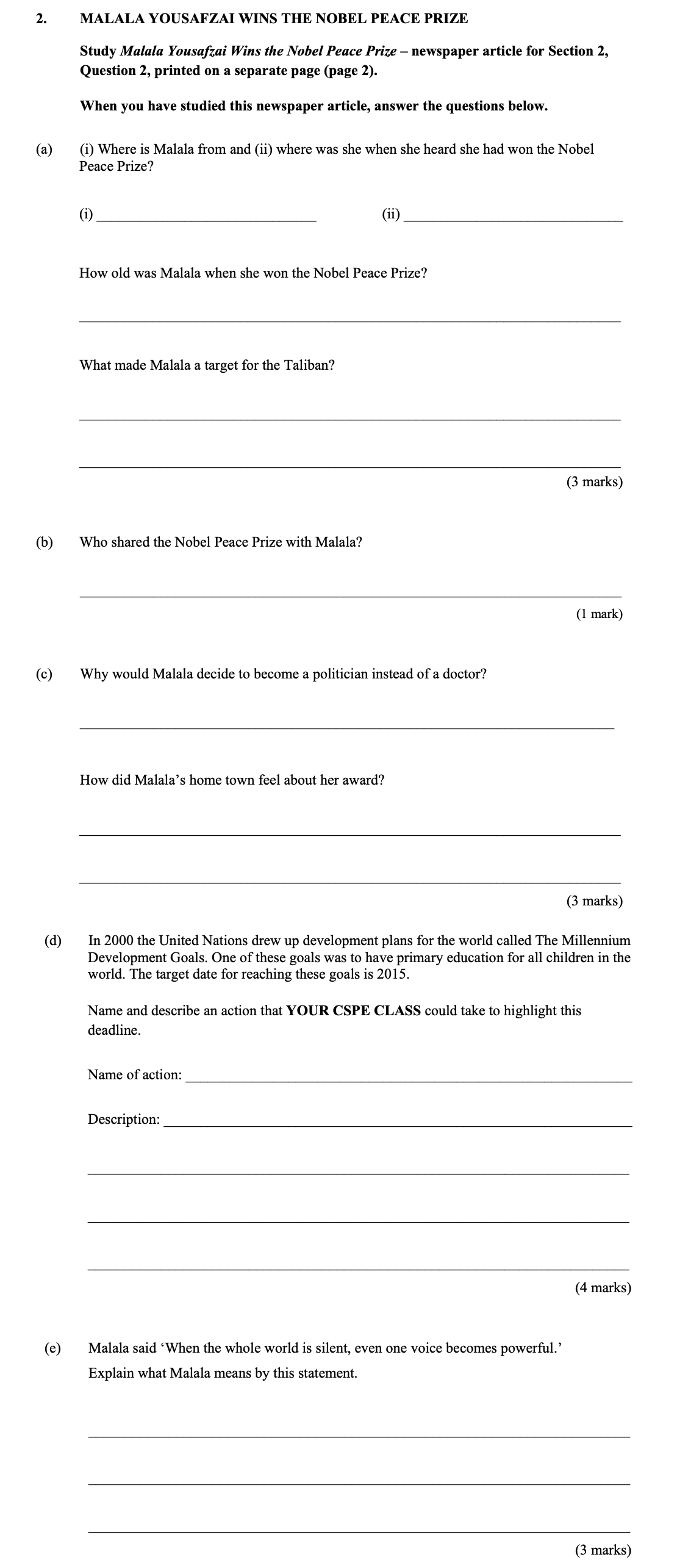 MALALA-YOUSAFZAI-WINS-THE-NOBEL-PEACE-PRIZE--Study-Malala-Yousafzai-Wins-the-Nobel-Peace-Prize-–-newspaper-article-for-Section-2,-Question-2,-printed-on-a-separate-page-(page-2)-Junior Cycle CSPE-Question 2-2015.png