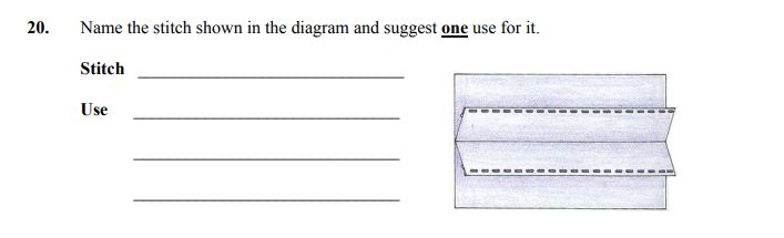 Name-the-stitch-shown-in-the-diagram-and-suggest-one-use-for-it-Junior Cycle Home Economics-Question 20-2009.png