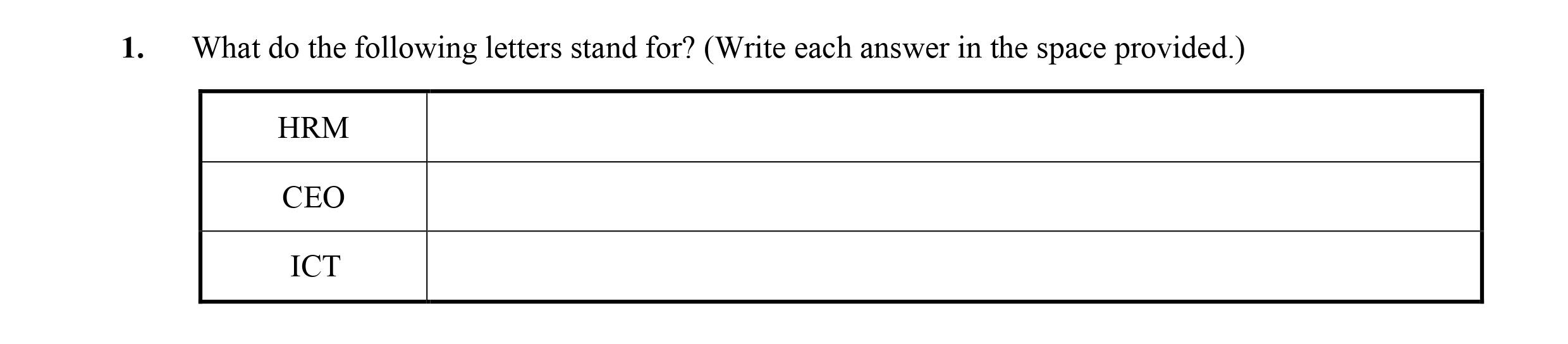 What-do-the-following-letters-stand-for?-(Write-each-answer-in-the-space-provided.)--HRM--CEO--ICT-Leaving Cert Business-Question 1-2014.png