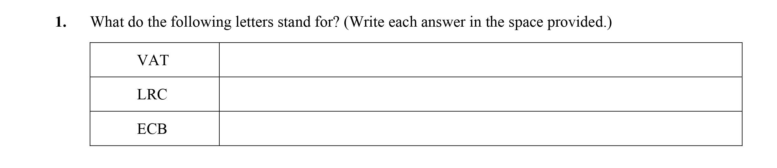 What-do-the-following-letters-stand-for?-(Write-each-answer-in-the-space-provided.)--VAT--LRC--ECB-Leaving Cert Business-Question 1-2012.png