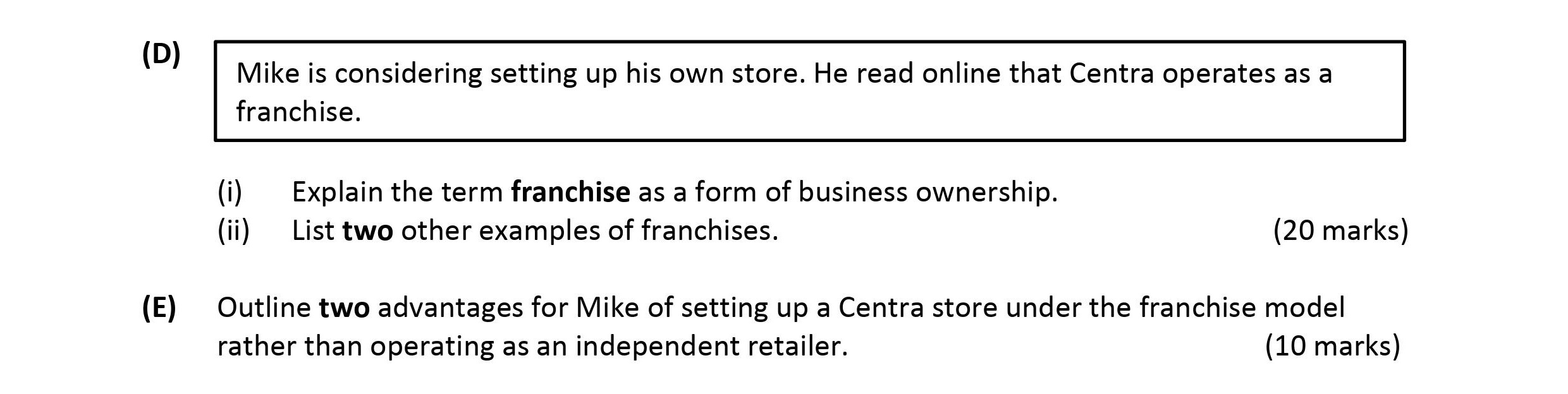 Mike-is-considering-setting-up-his-own-store-Leaving Cert Business-Question D-2019.png