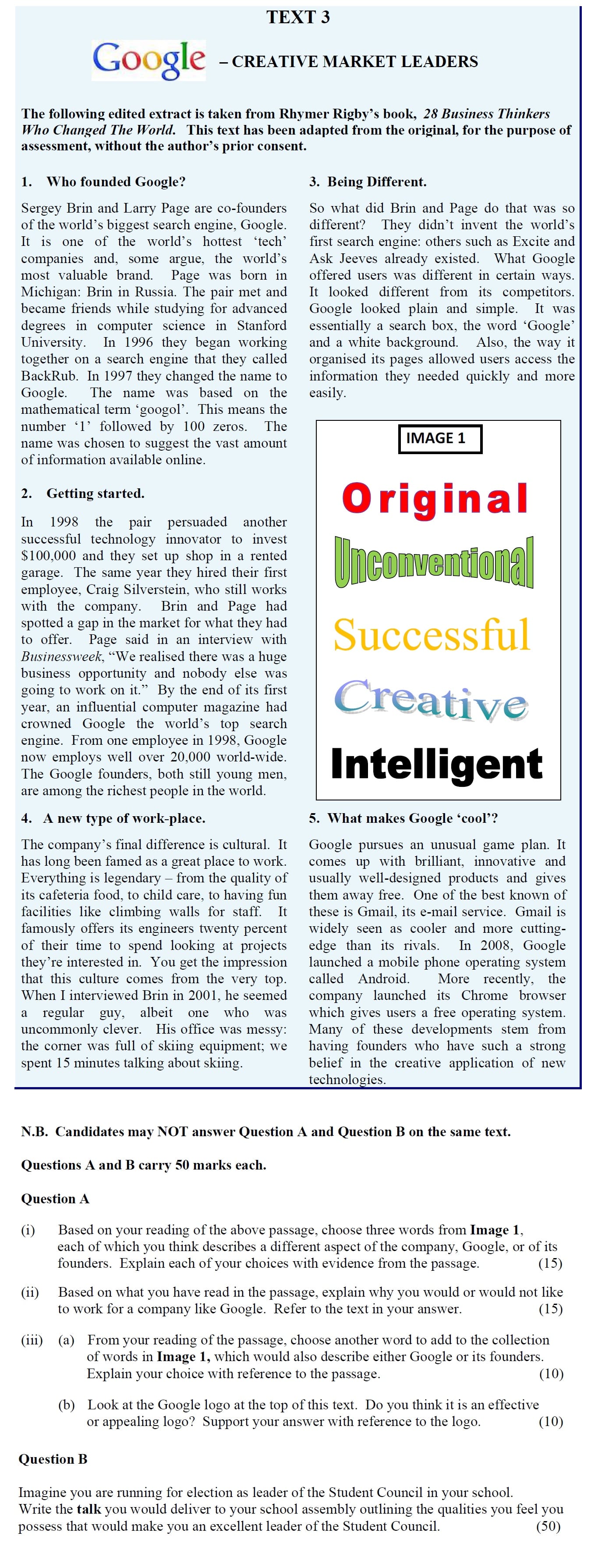 1.-Who-founded-Google?----Sergey-Brin-and-Larry-Page-are-co-founders-of-the-world’s-biggest-search-engine,-Google-Leaving Cert English-Question Question A-2012.png