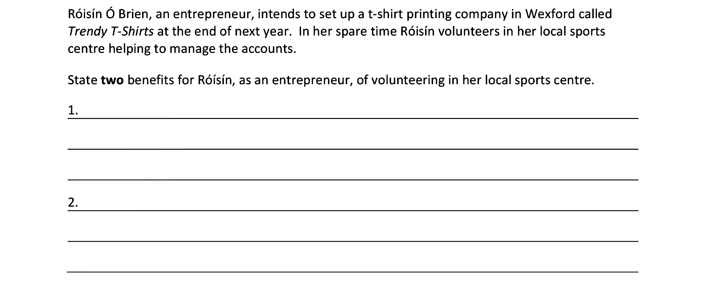 Róisín-O-Brien,-an-entrepreneur,-intends-to-set-up-a-t-shirt-printing-company-in-Wexford-called-Trendy-T-Shirts-at-the-end-of-next-year-Junior Cycle Business Studies-Question 6-2019.png