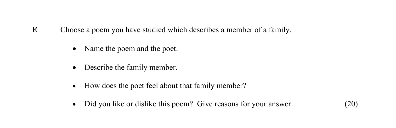 Choose-a-poem-you-have-studied-which-describes-a-member-of-a-family-Junior Cycle English-Question E-2010.png