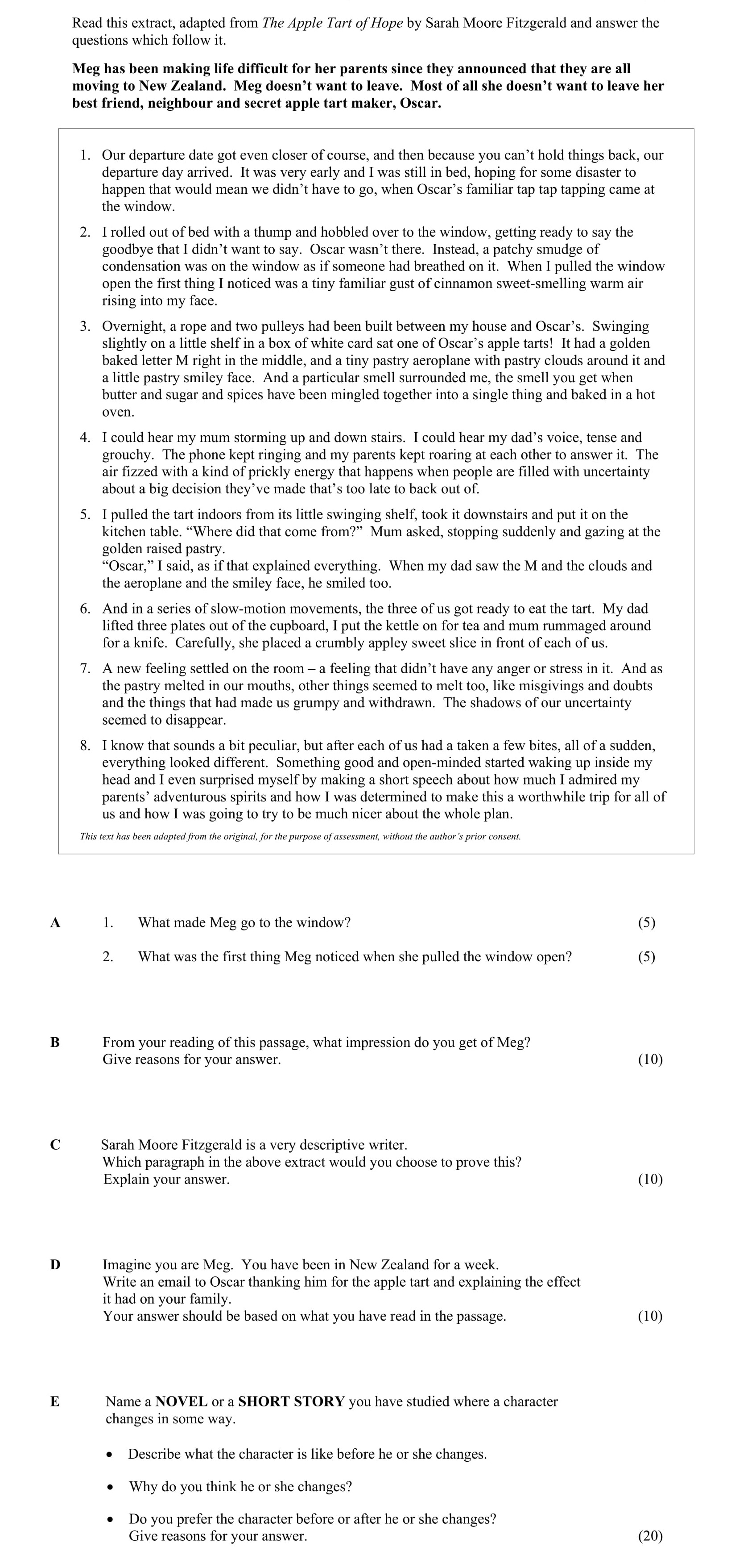 What-made-Meg-go-to-the-window?--Meg-went-to-the-window-because-she-heard-Oscar-tapping-on-it-Junior Cycle English-Question 1-2016.png