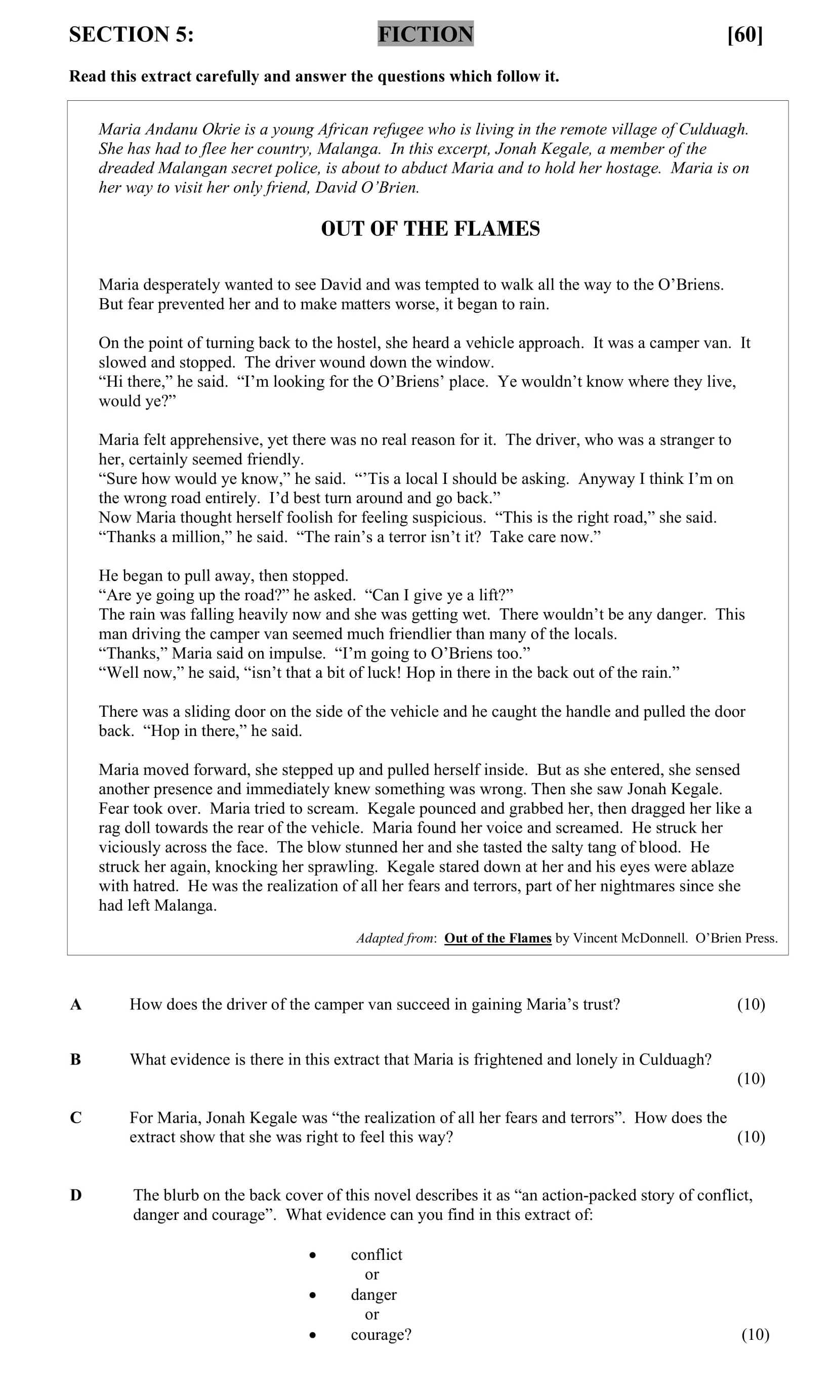 Maria-Andanu-Okire-is-a-young-African-refugee-who-is-living-in-the-remote-village-of-Cullaugh-Junior Cycle English-Question 5-2010.png