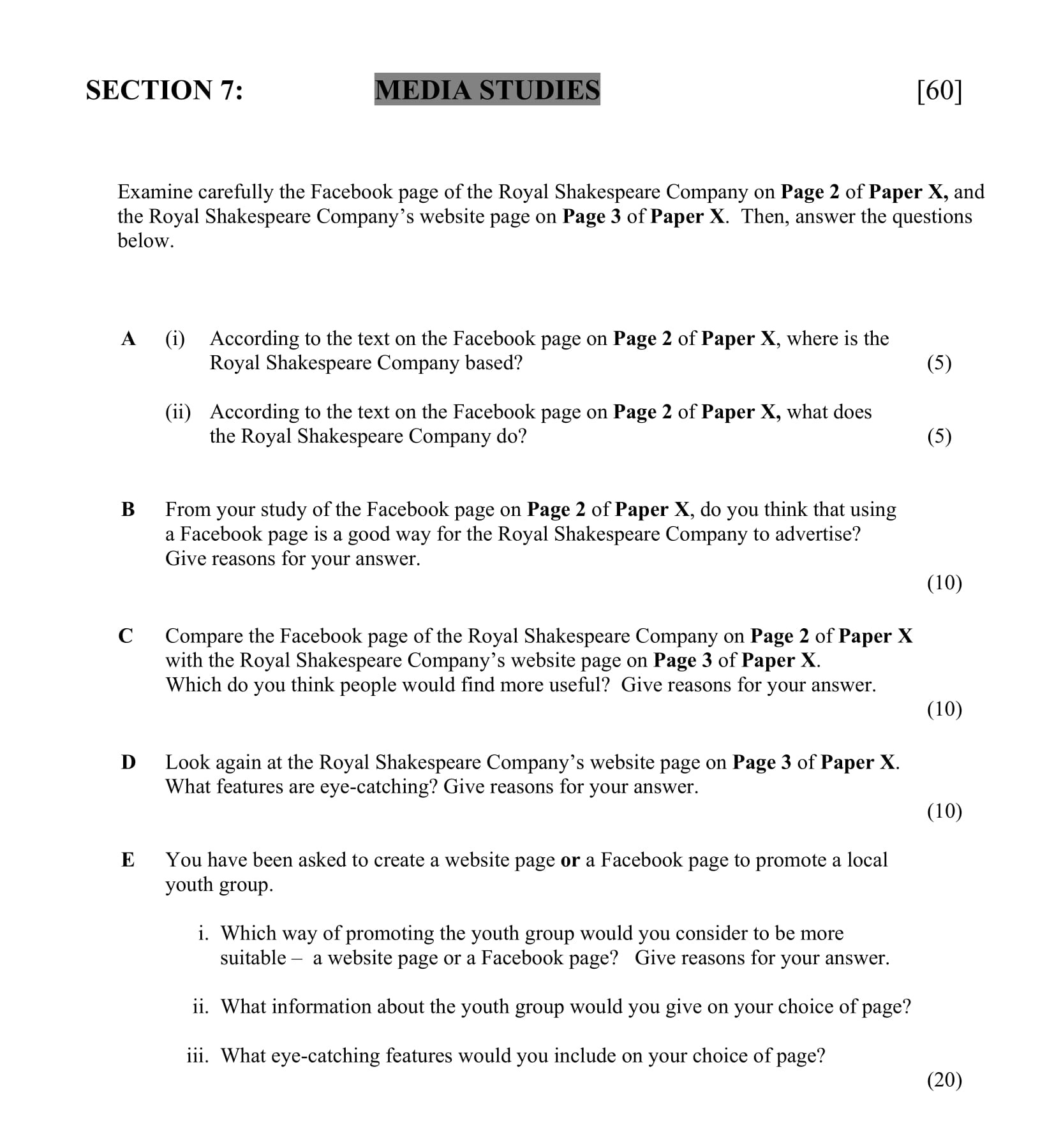 According-to-the-text-on-the-Facebook-page-on-Page-2-of-Paper-X,-where-is-the-Royal-Shakespeare-Company-based?-(5)--According-to-the-text-on-the-Facebook-page-on-Page-2-of-Paper-X,-what-does-the-Royal-Shakespeare-Company-do?-(5)--From-your-study-of-the-Facebook-page-on-Page-2-of-Paper-X,-do-you-think-that-using-a-Facebook-page-is-a-good-way-for-the-Royal-Shakespeare-Company-to-advertise?-Give-reasons-for-your-answer-Junior Cycle English-Question A-2012.png