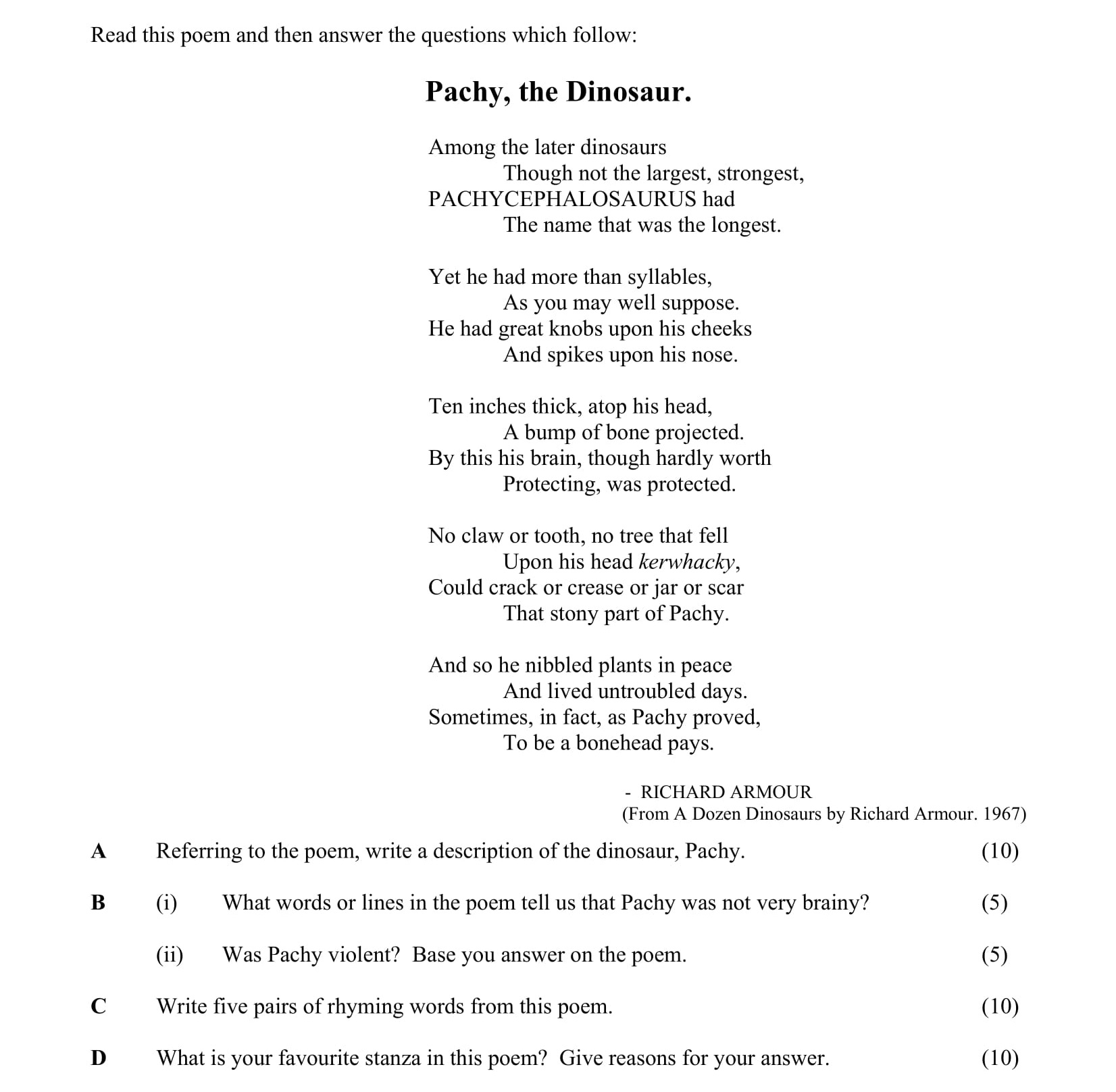 Referring-to-the-poem,-write-a-description-of-the-dinosaur,-Pachy-Junior Cycle English-Question A-2007.png