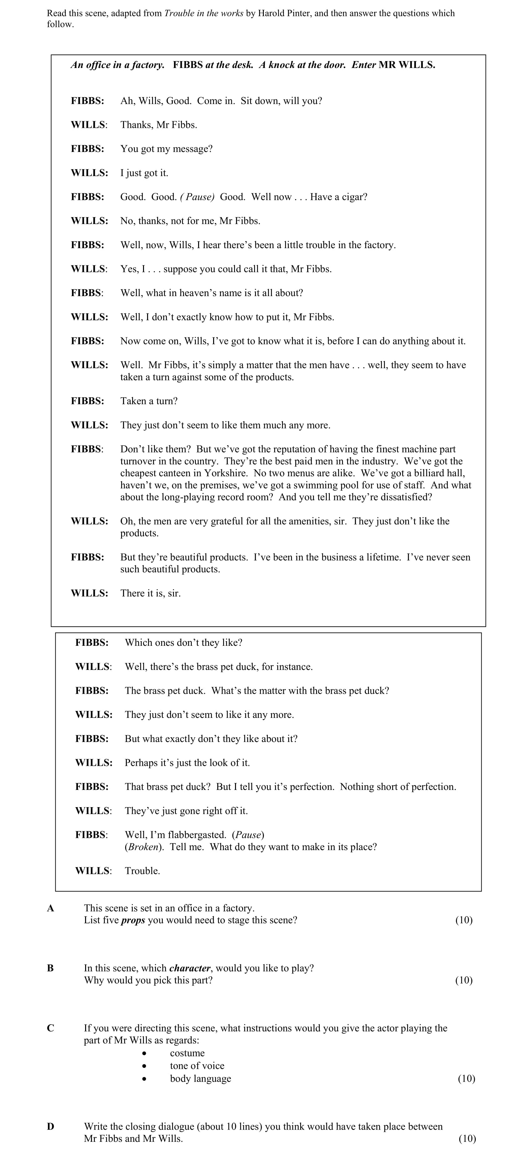 This-scene-is-set-in-an-office-in-a-factory-Junior Cycle English-Question A-2009.png