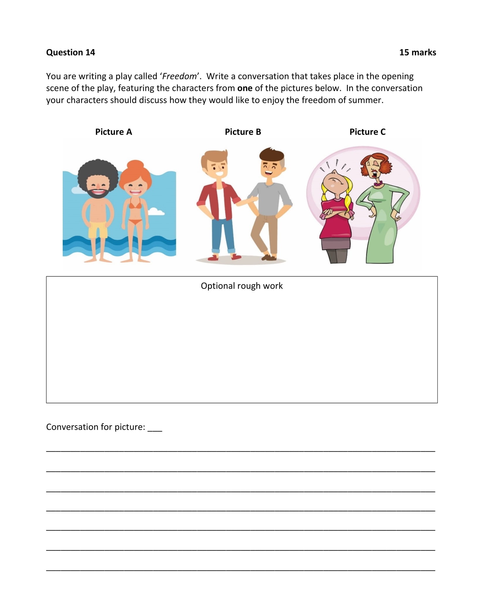 You-are-writing-a-play-called-'Freedom'-Junior Cycle English-Question 14-2018.png
