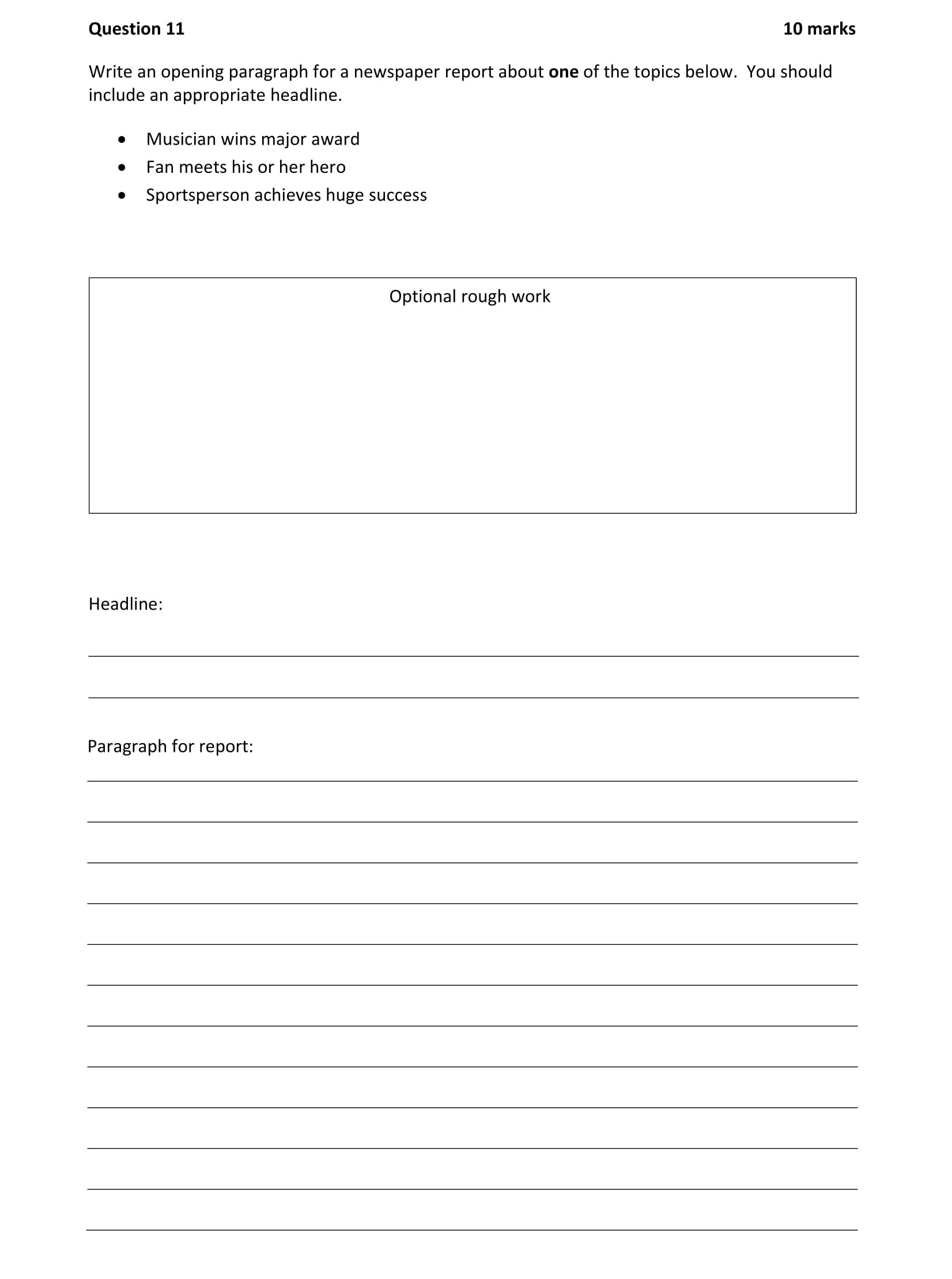 Write-an-opening-paragraph-for-a-newspaper-report-about-one-of-the-topics-below-Junior Cycle English-Question 11-2017.png