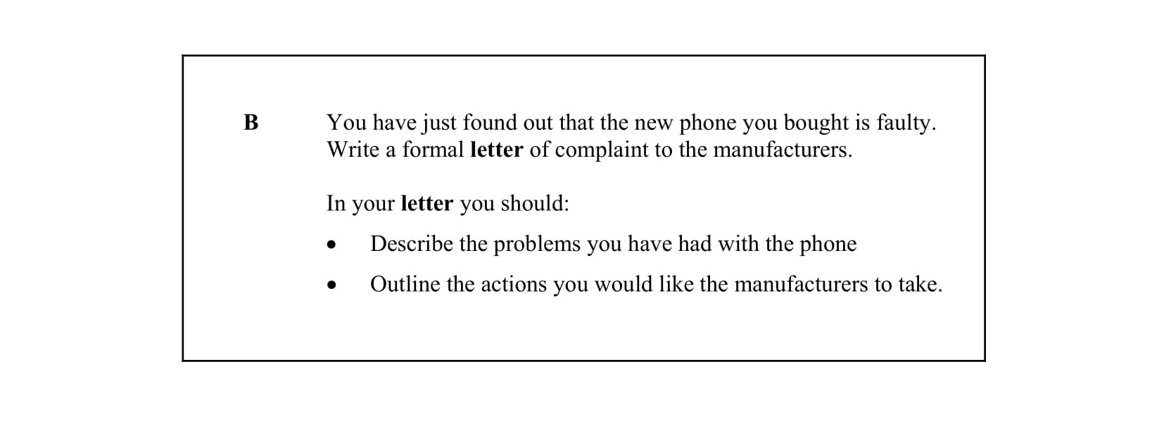 You-have-just-found-out-that-the-new-phone-you-bought-is-faulty-Junior Cycle English-Question B-2014.png