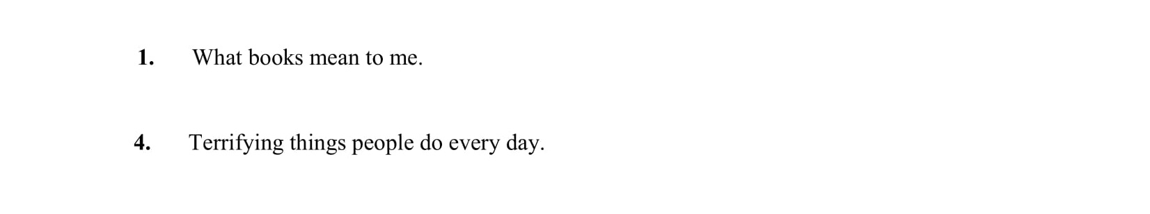 What-books-mean-to-me-Junior Cycle English-Question 1-2013.png