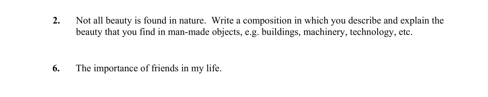 Not-all-beauty-is-found-in-nature-Junior Cycle English-Question 2-2012.png