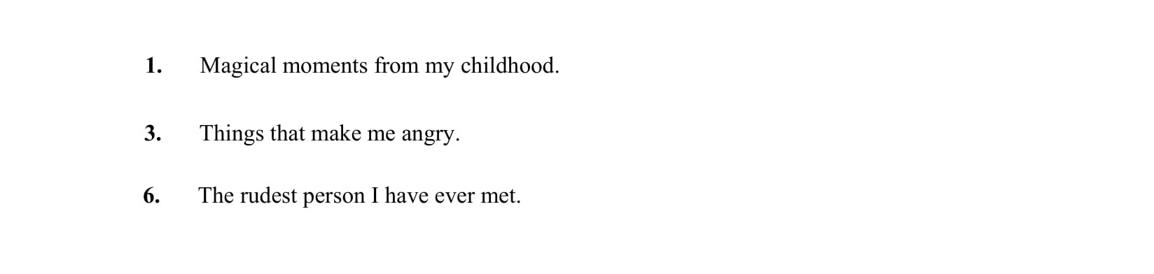 Magical-moments-from-my-childhood-Junior Cycle English-Question 1-2009.png