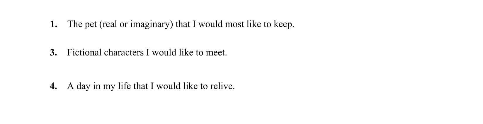 The-pet-(real-or-imaginary)-that-I-would-most-like-to-keep-Junior Cycle English-Question 1-2006.png