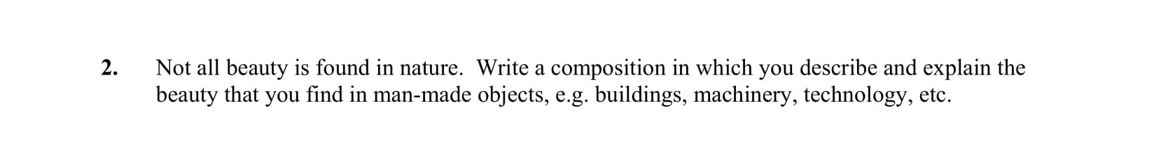Not-all-beauty-is-found-in-nature-Junior Cycle English-Question 2-2012.png