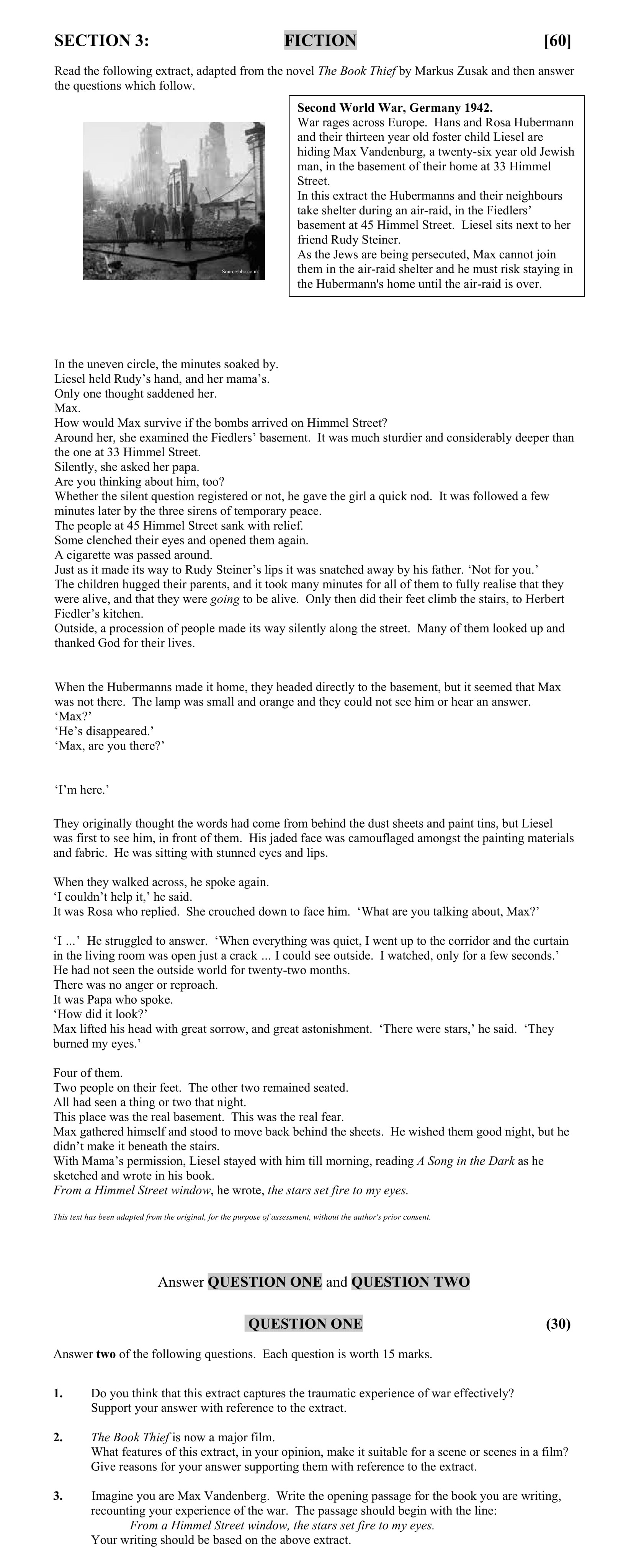Do-you-think-that-this-extract-captures-the-traumatic-experience-of-war-effectively?-Support-your-answer-with-reference-to-the-extract-Junior Cycle English-Question QUESTION ONE-2015.png