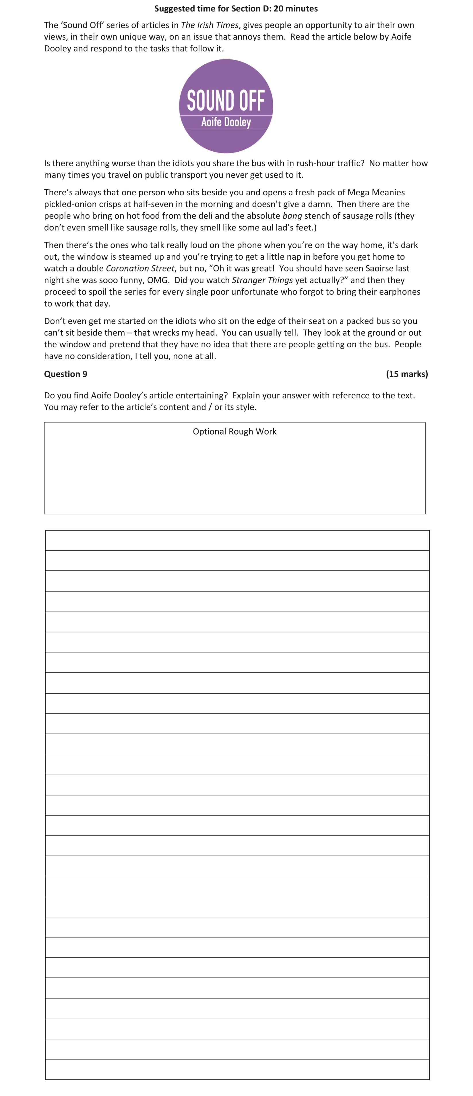 Do-you-find-Aoife-Dooley’s-article-entertaining?-Explain-your-answer-with-reference-to-the-text-Junior Cycle English-Question 9-2019.png