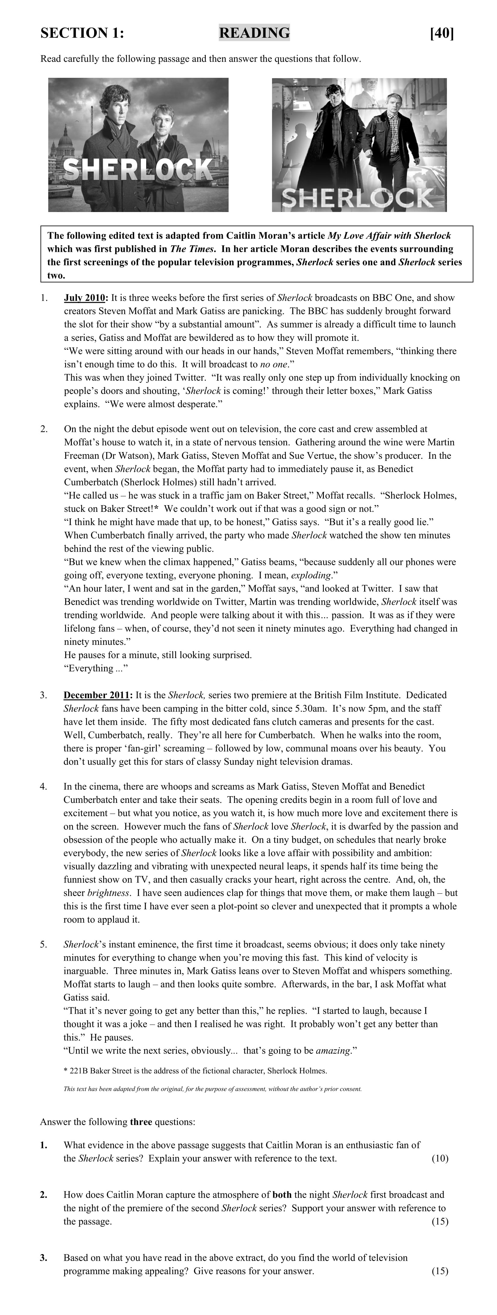 What-evidence-in-the-above-passage-suggests-that-Caitlin-Moran-is-an-enthusiastic-fan-of-the-Sherlock-series?-Explain-your-answer-with-reference-to-the-text-Junior Cycle English-Question 1-2014.png