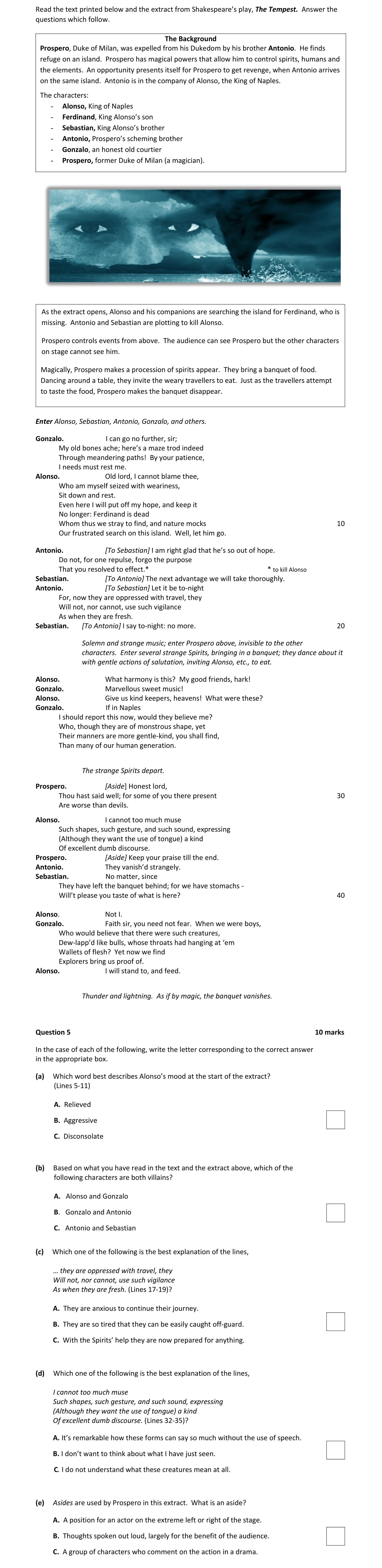 In-the-case-of-each-of-the-following,-write-the-letter-corresponding-to-the-correct-answer-in-the-appropriate-box-Junior Cycle English-Question 5-2017.png