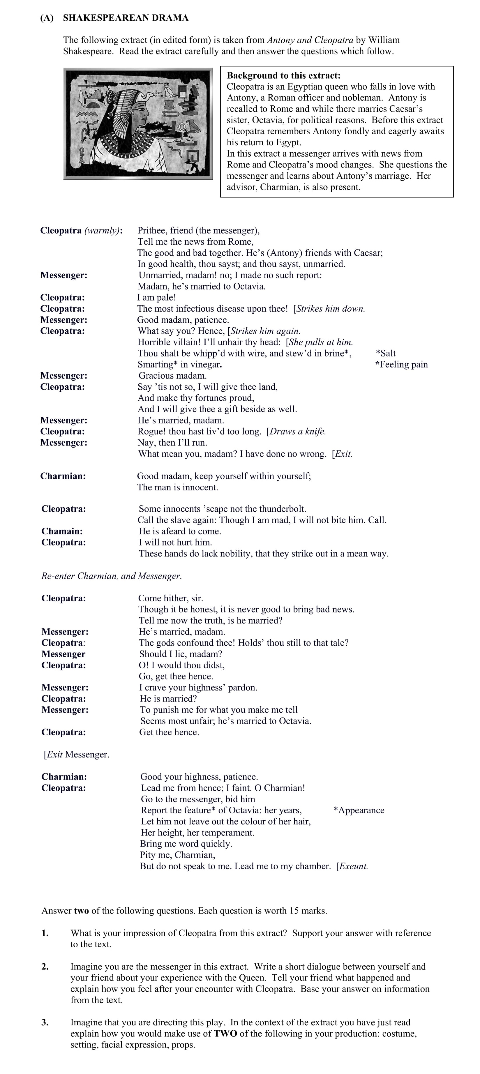 What-is-your-impression-of-Cleopatra-from-this-extract?-Support-your-answer-with-reference-to-the-text-Junior Cycle English-Question 1-2009.png