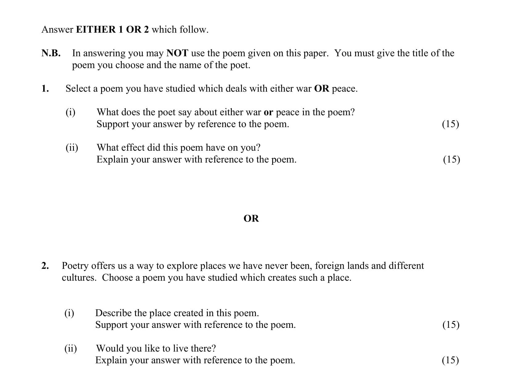 1.-Select-a-poem-you-have-studied-which-deals-with-either-war-OR-peace-Junior Cycle English-Question 1-2009.png