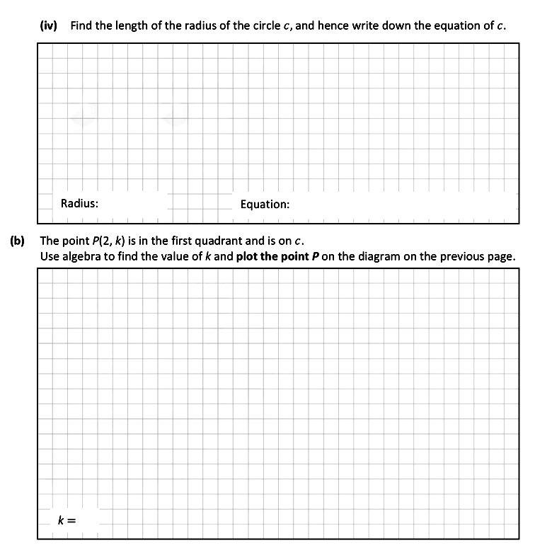 Find-the-length-of-the-radius-of-the-circle-c,-and-hence-write-down-the-equation-of-c-Leaving Cert Mathematics-Question iv-2021.png