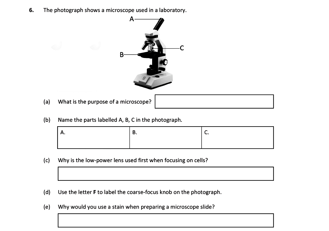 The-photograph-shows-a-microscope-used-in-a-laboratory-Leaving Cert Biology-Question 6-2019.png