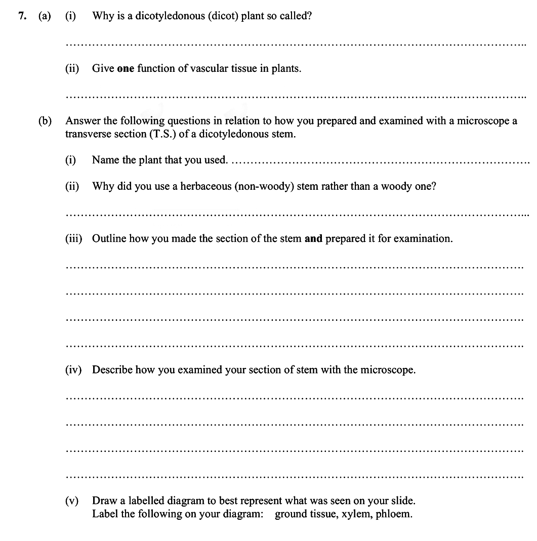 7.-(a)-(i)-Why-is-a-dicotyledonous-(dicot)-plant-so-called?--.........................................................................-Leaving Cert Biology-Question 7-2014.png