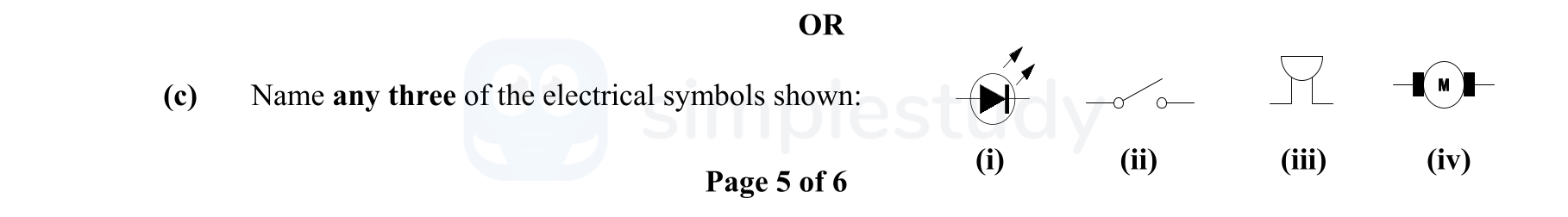 Name-any-three-of-the-electrical-symbols-shown:--(i)-(ii)-(iii)-(iv)--Leaving Cert Engineering-Question c-2007.png
