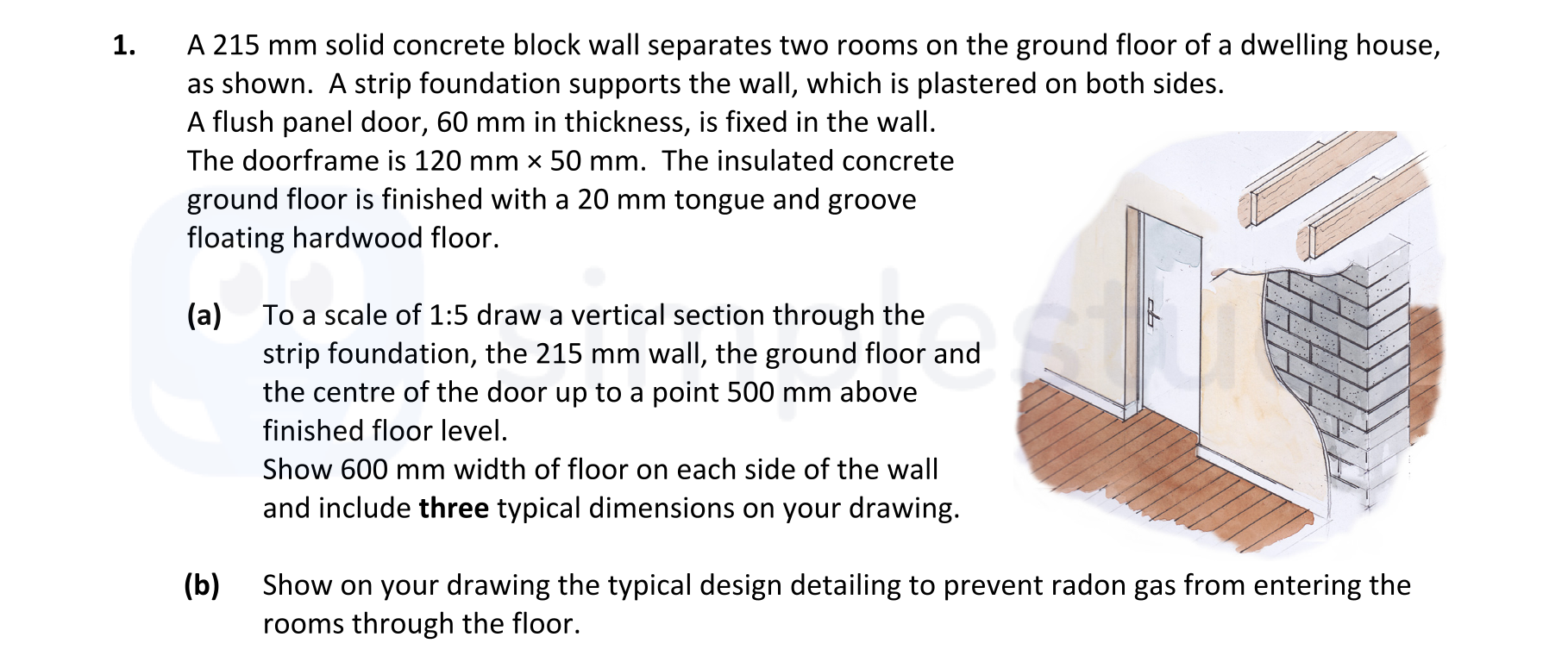 Leaving Cert Construction Studies Foundations Floors Walls A 215 Mm 