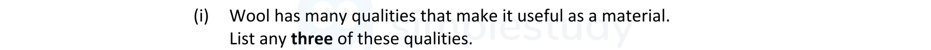 Wool-has-many-qualities-that-make-it-useful-as-a-material-Leaving Cert Agricultural Science-Question i-2018.png