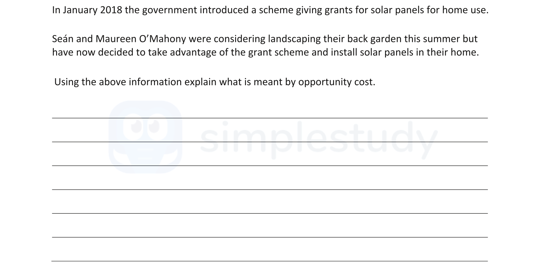 In-January-2018-the-government-introduced-a-scheme-giving-grants-for-solar-panels-for-home-use-Junior Cycle Business Studies-Question 15-2019.png