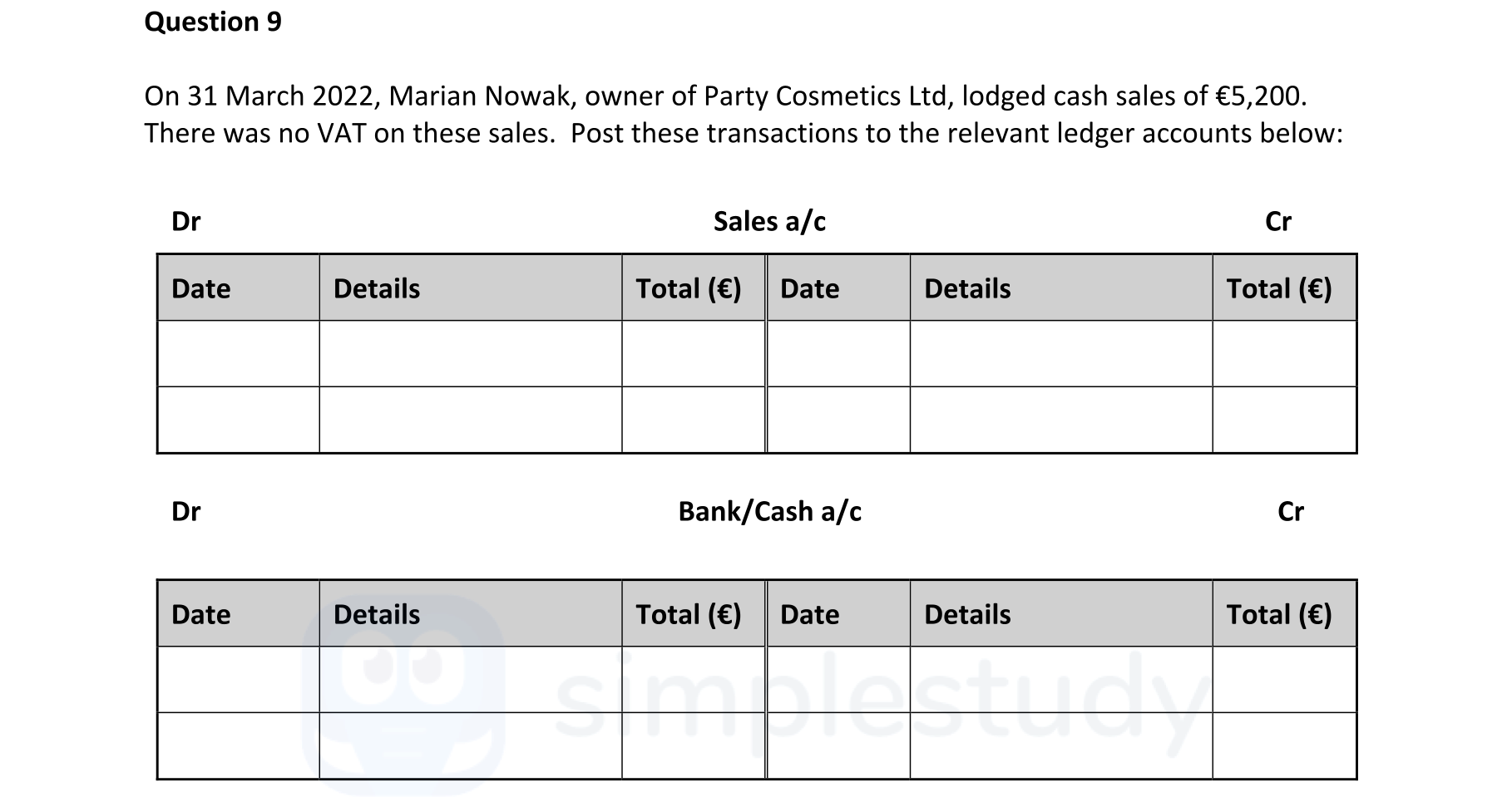 On-31-March-2022,-Marian-Nowak,-owner-of-Party-Cosmetics-Ltd,-lodged-cash-sales-of-€5,200-Junior Cycle Business Studies-Question 9-2022.png