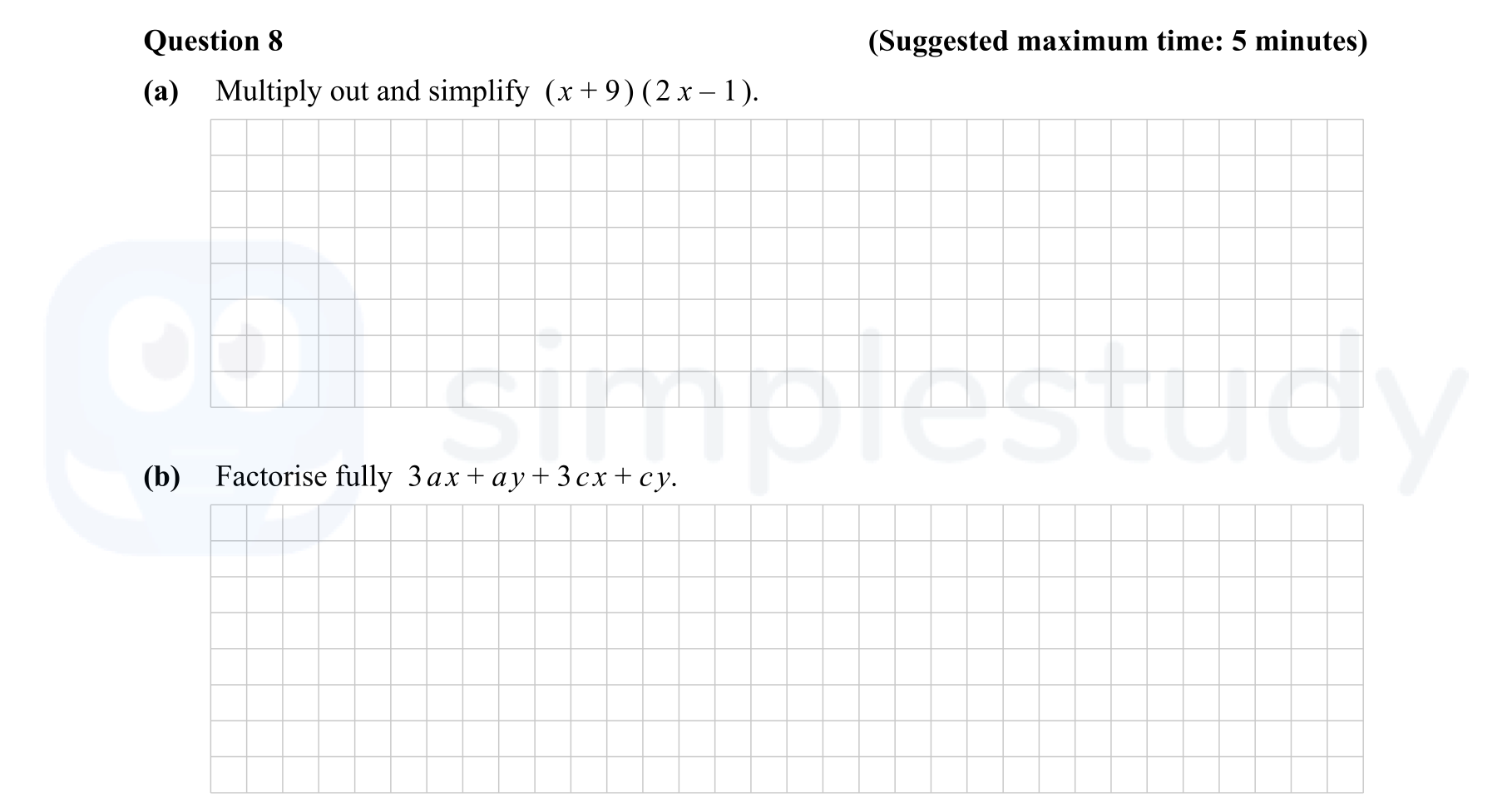Multiply-out-and-simplify-$(x-+-9)(2x---1)$-Junior Cycle Mathematics-Question 8-2016.png