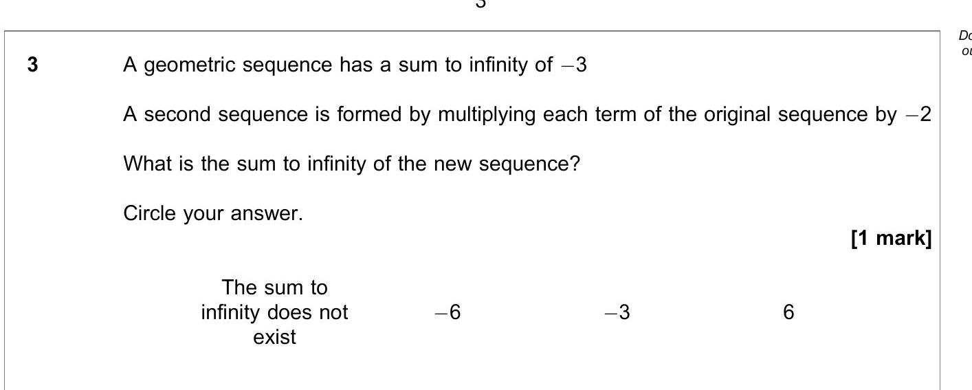 A-geometric-sequence-has-a-sum-to-infinity-of-–3-AQA-A-Level Maths Mechanics-Question 3-2021-Paper 1.png