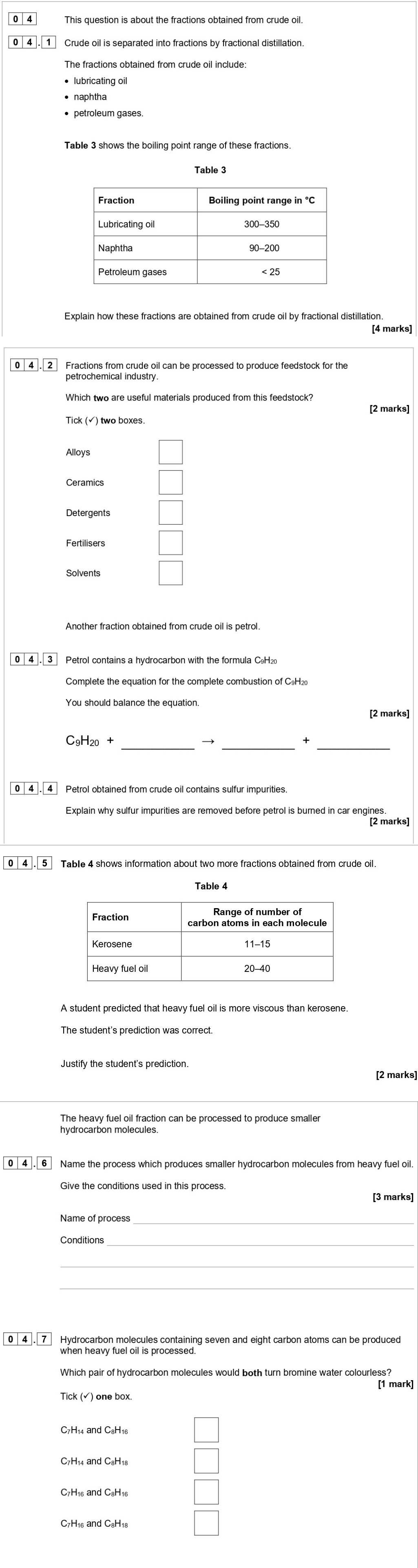 This-question-is-about-the-fractions-obtained-from-crude-oil-AQA-GCSE Chemistry-Question 4-2022-Paper 2.png