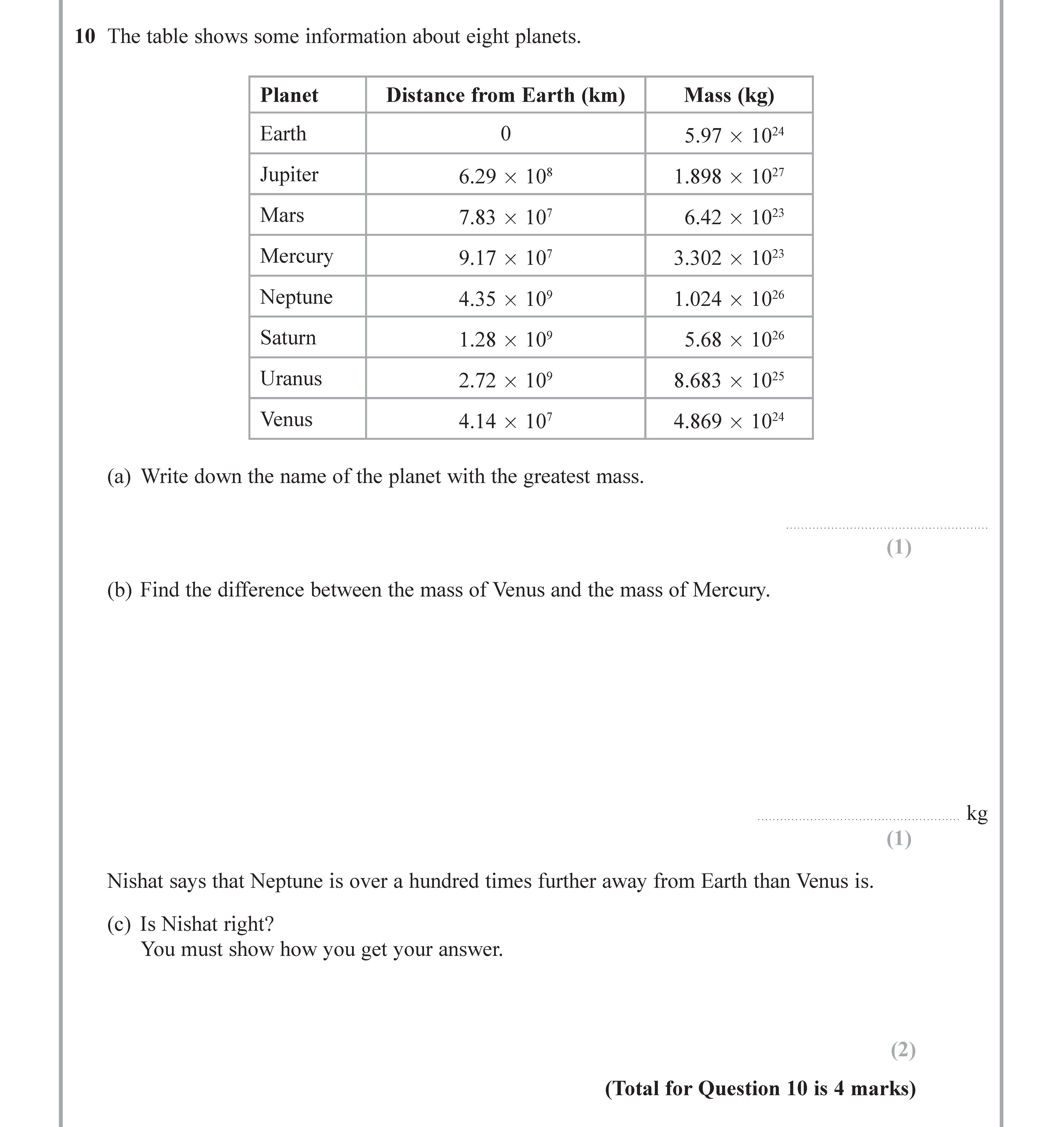 The-table-shows-some-information-about-eight-planets-Edexcel-GCSE Maths-Question 10-2017-Paper 2.png