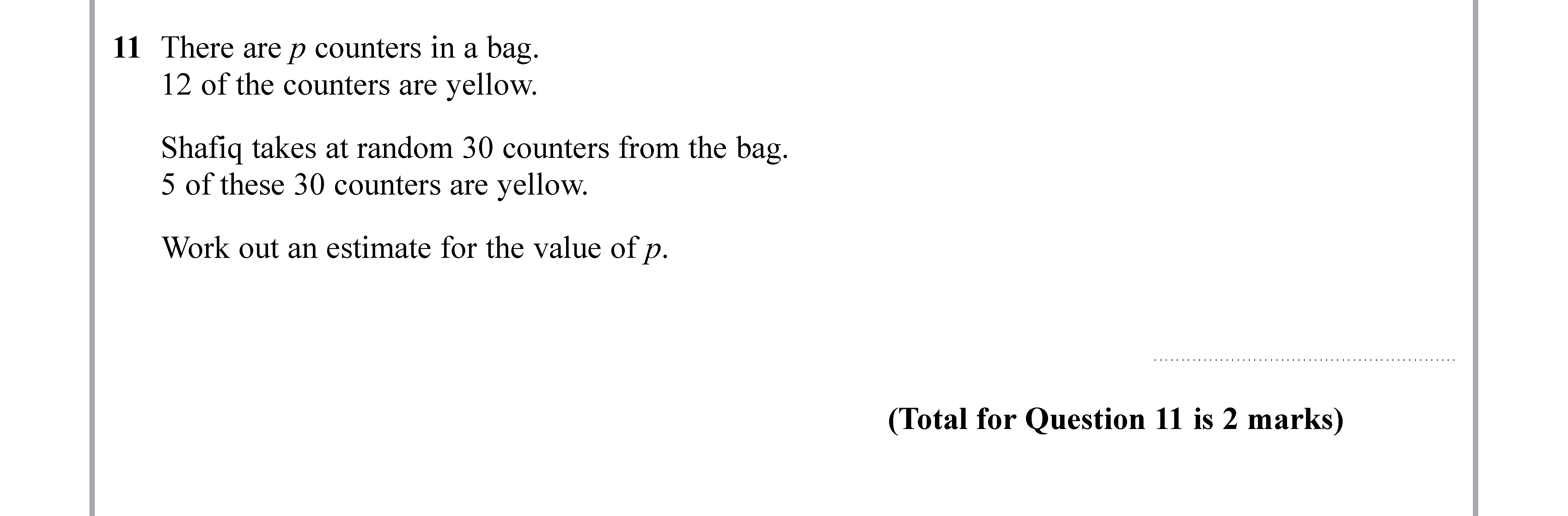 There-are-$p$-counters-in-a-bag-Edexcel-GCSE Maths-Question 12-2019-Paper 1.png