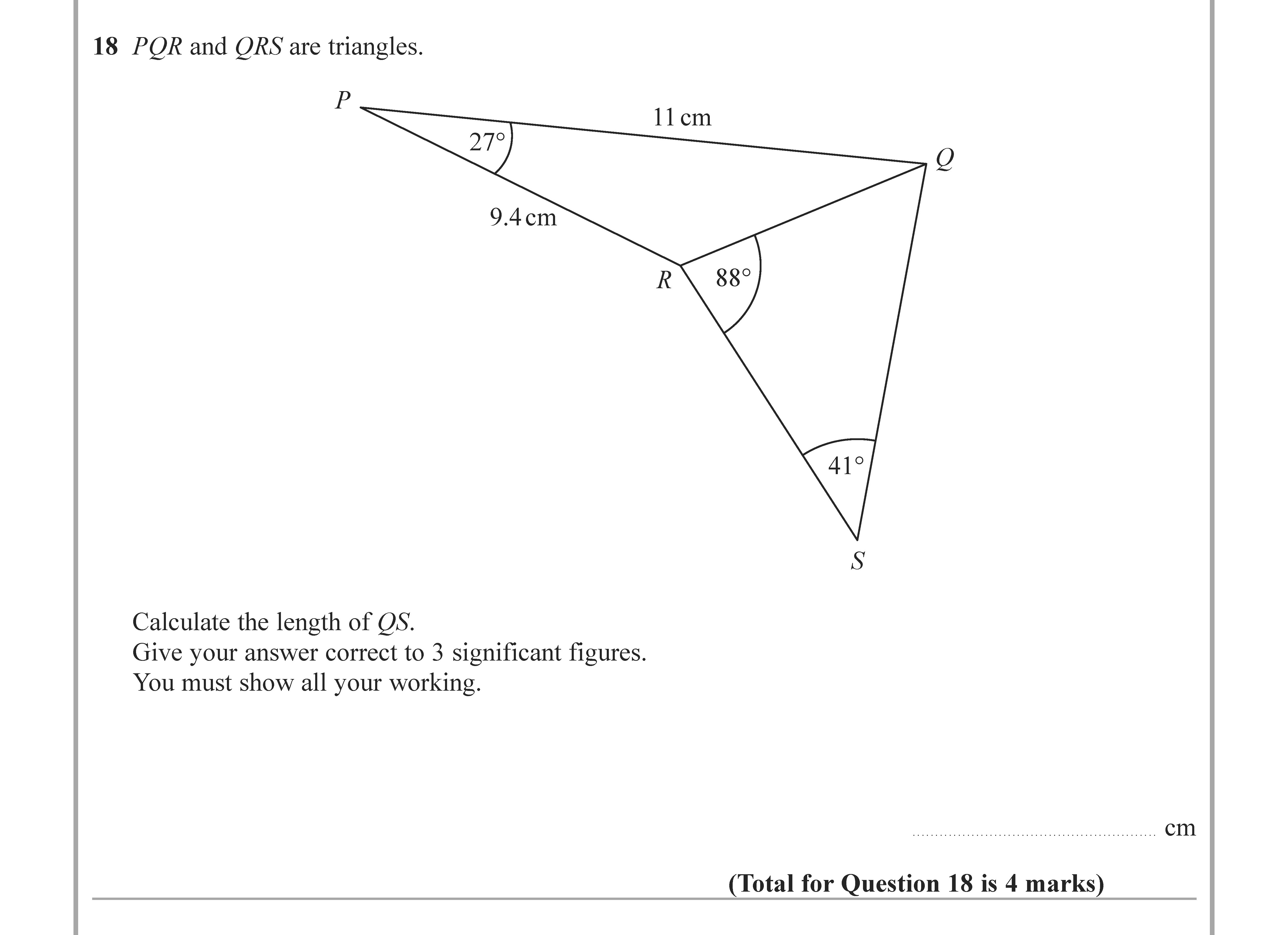 PQR-and-QSR-are-triangles-Edexcel-GCSE Maths-Question 19-2022-Paper 2.png