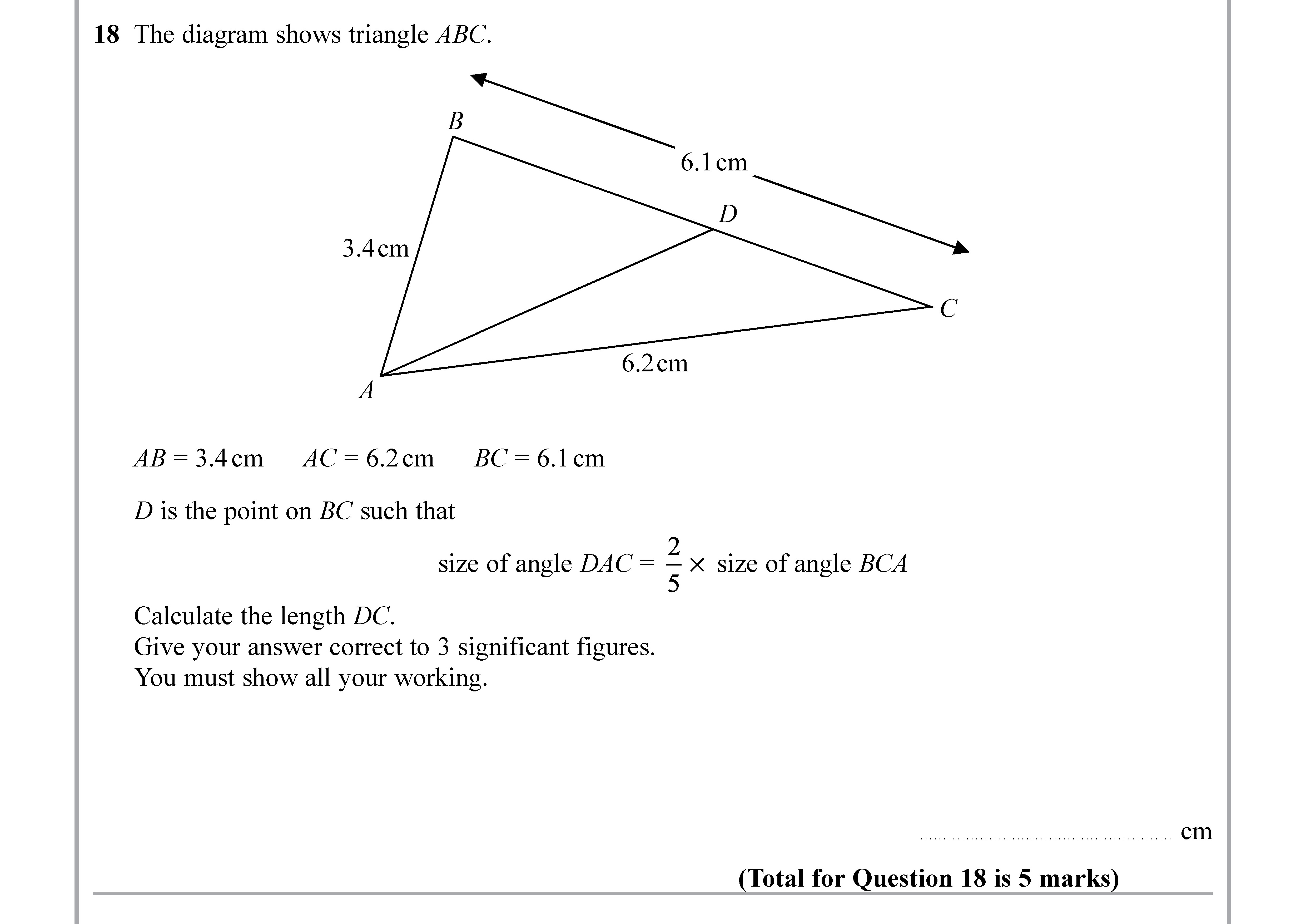 The-diagram-shows-triangle-ABC-Edexcel-GCSE Maths-Question 19-2019-Paper 3.png