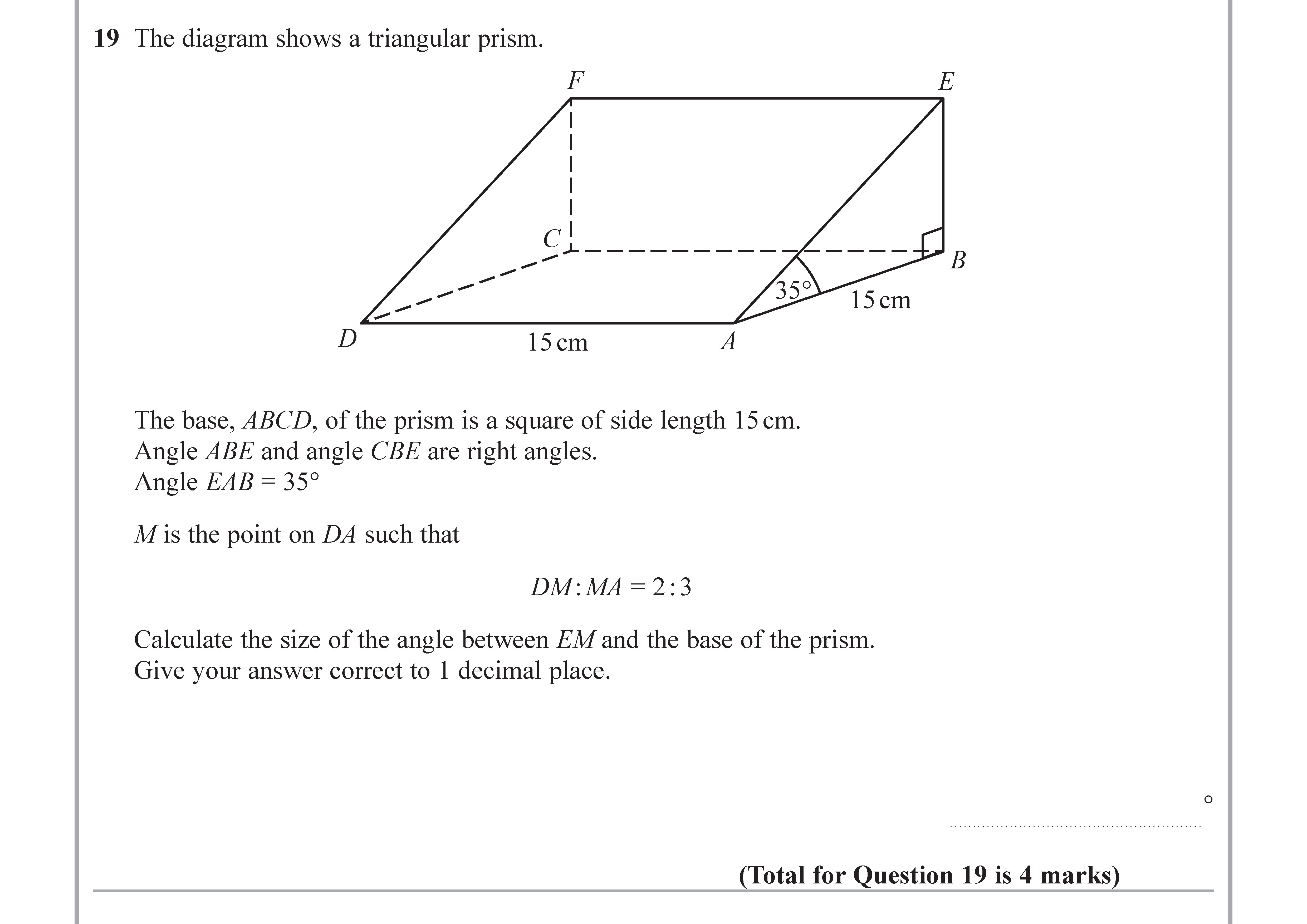 GCSE Edexcel Maths Coordinate Geometry: The diagram shows a triangular p