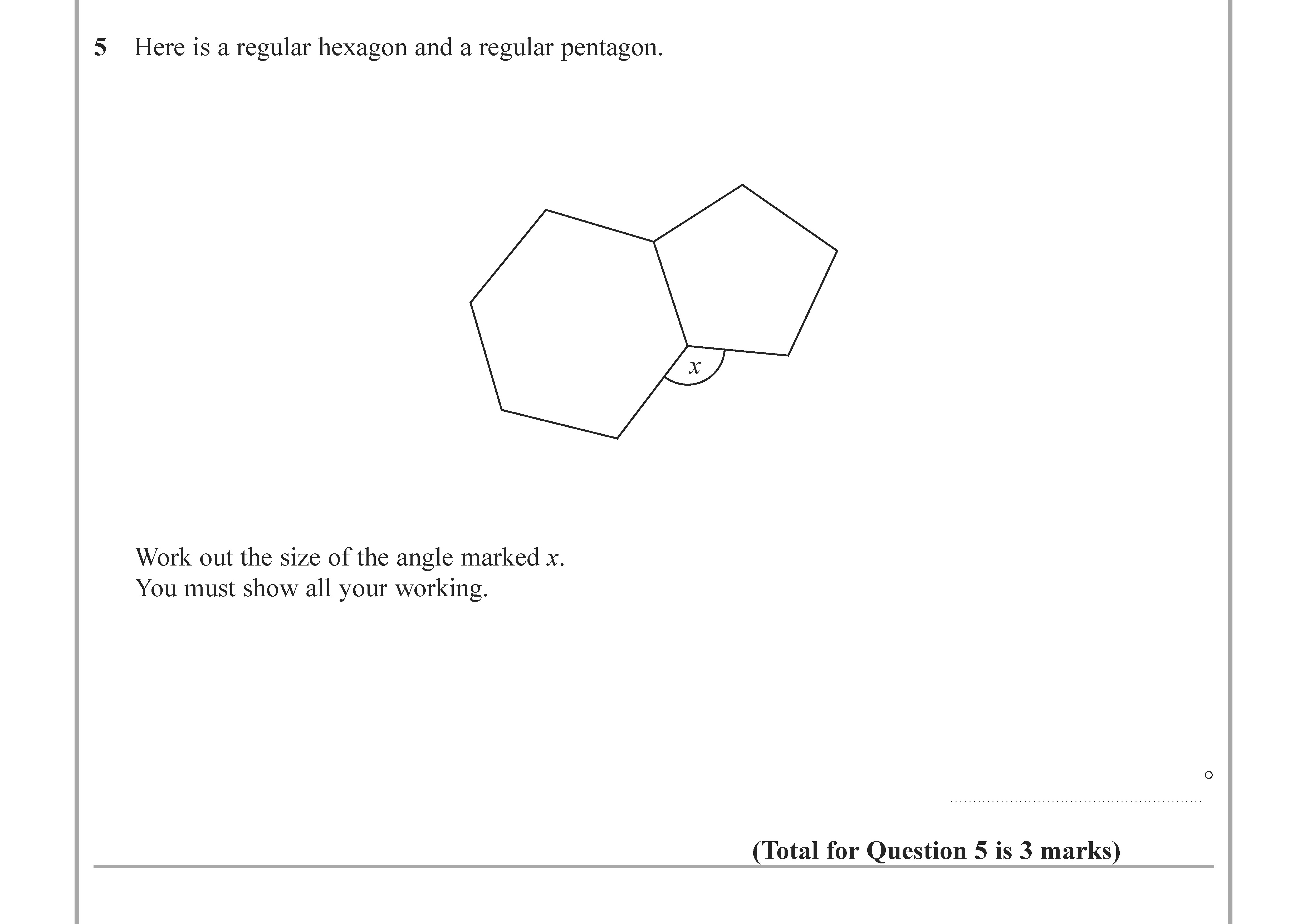 Here-is-a-regular-hexagon-and-a-regular-pentagon-Edexcel-GCSE Maths-Question 7-2022-Paper 1.png