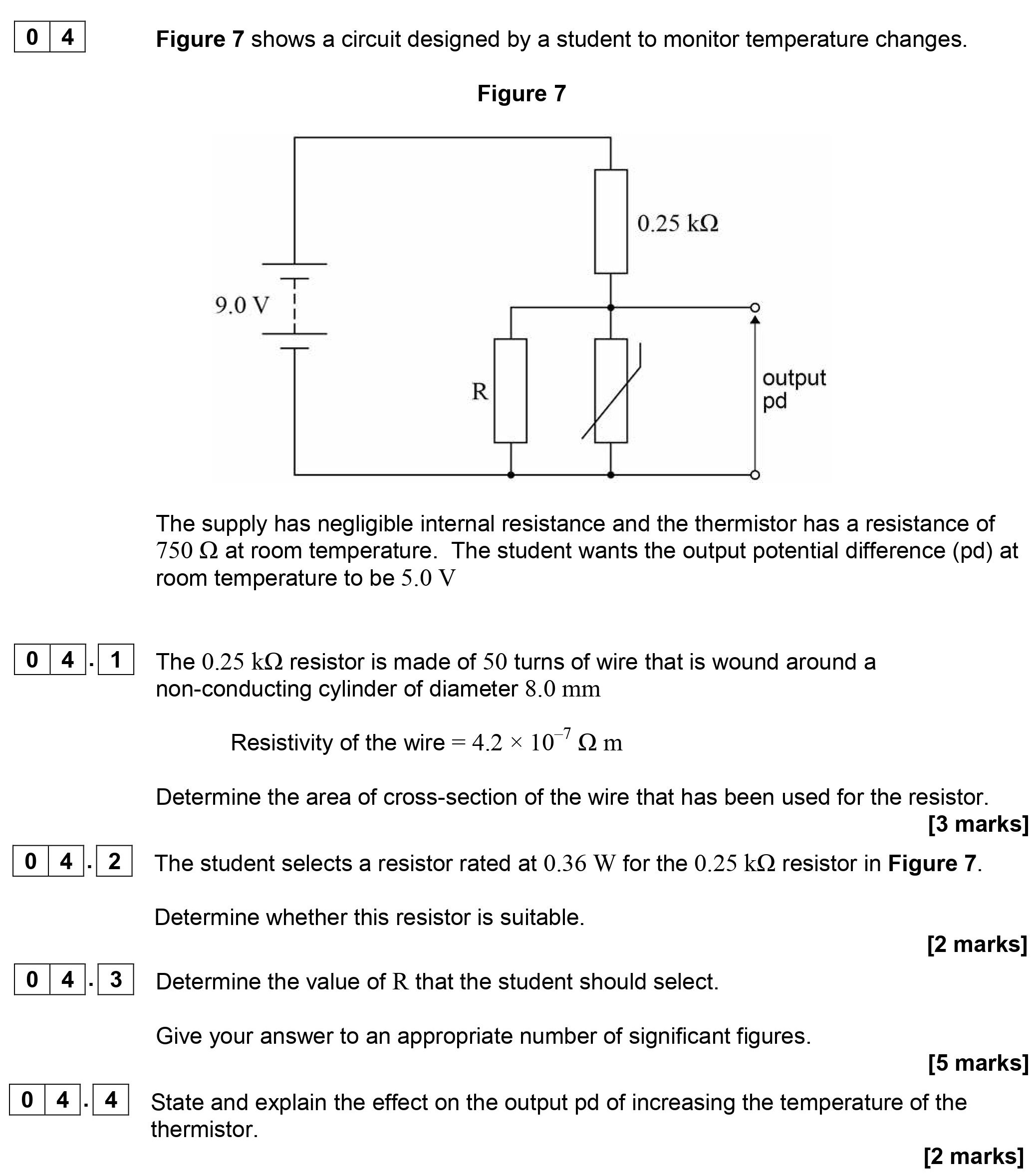 Figure-7-shows-a-circuit-designed-by-a-student-to-monitor-temperature-changes-AQA-A-Level Physics-Question 4-2018-Paper 1.png