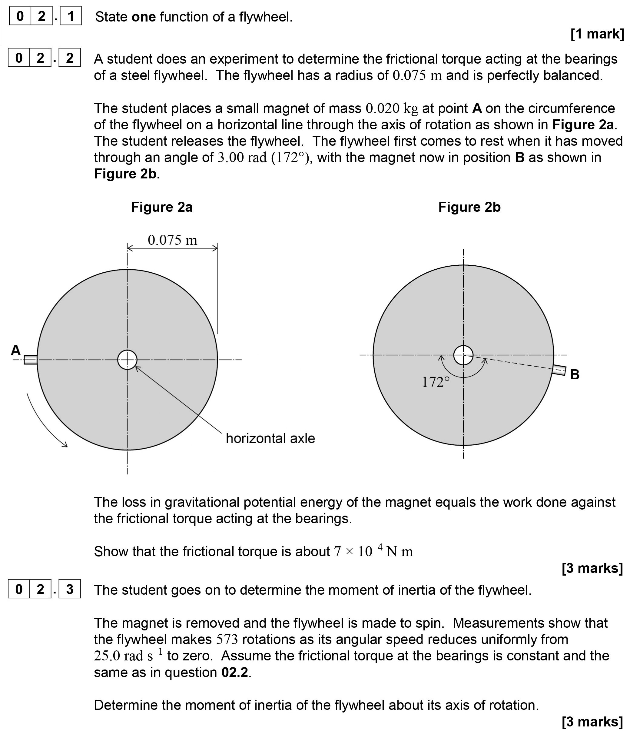 State-one-function-of-a-flywheel.-----AQA-A-Level Physics-Question 2-2018-Paper 6.png