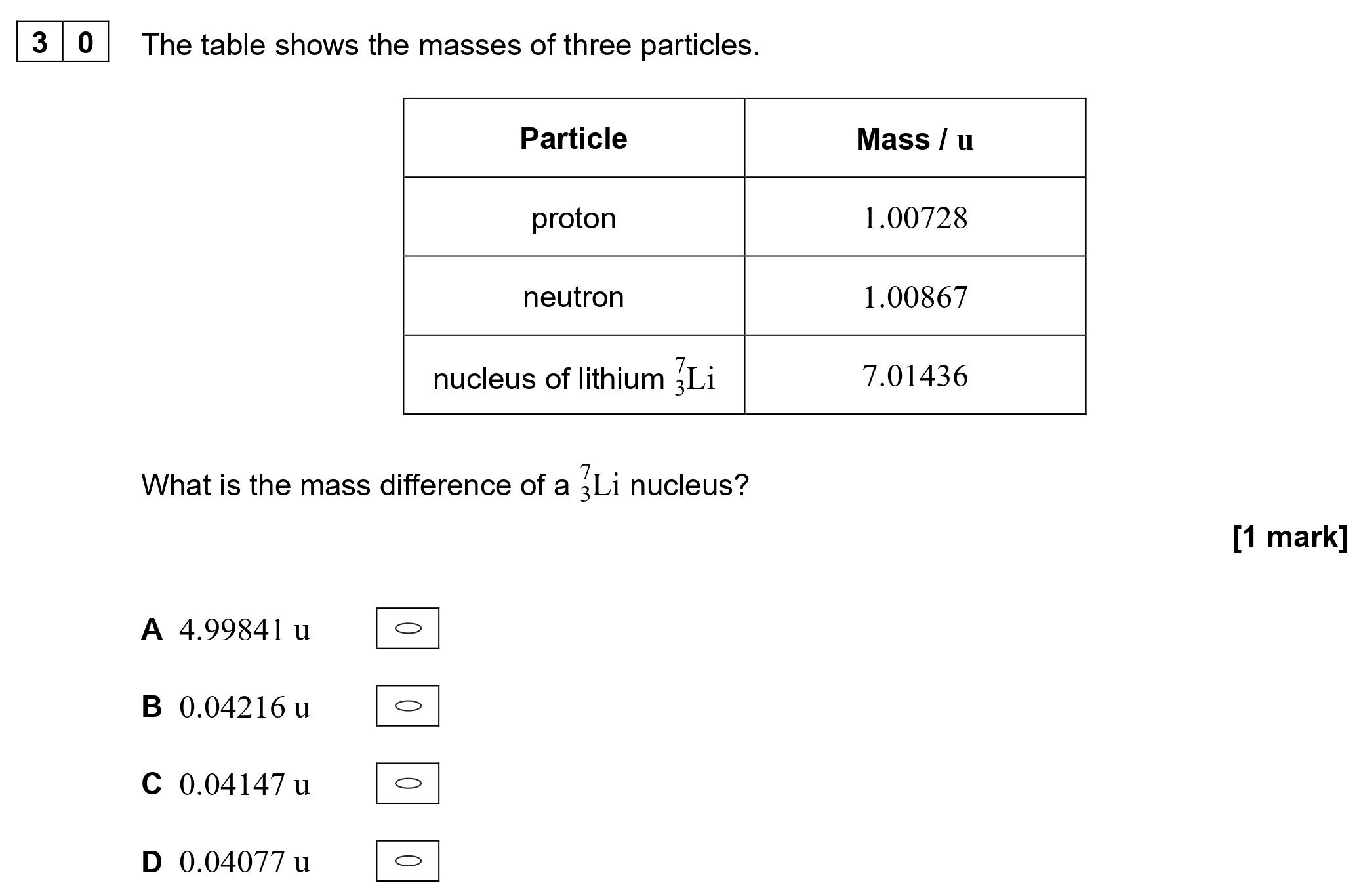 The-table-shows-the-masses-of-three-particles-AQA-A-Level Physics-Question 30-2020-Paper 2.png