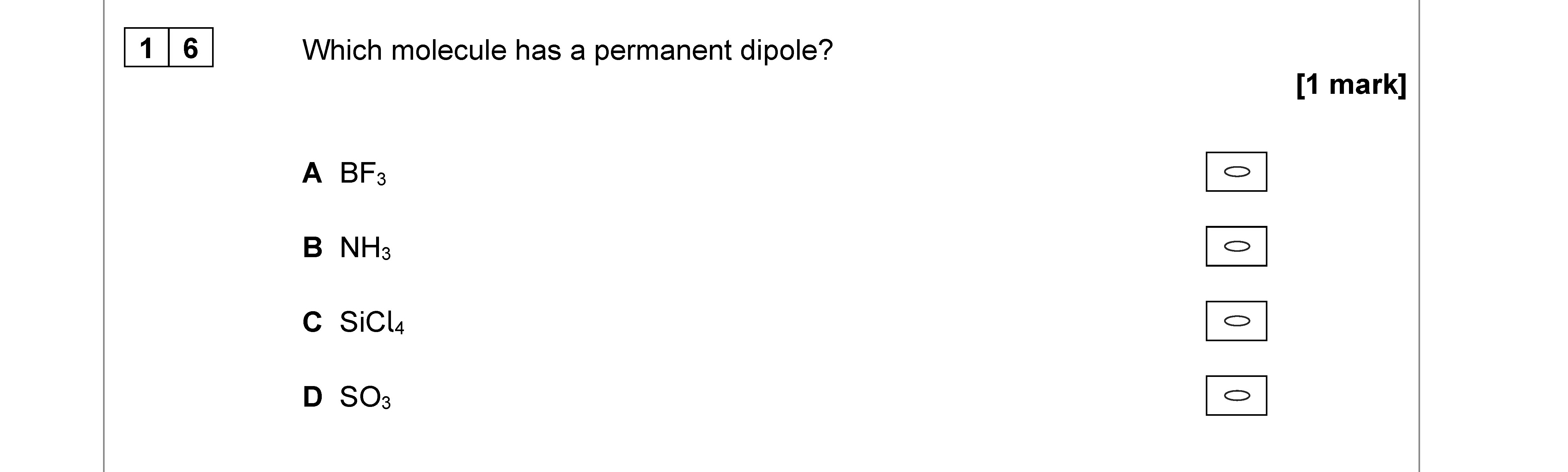 Which-molecule-has-a-permanent-dipole?--A-AQA-A-Level Chemistry-Question 16-2021-Paper 3.png
