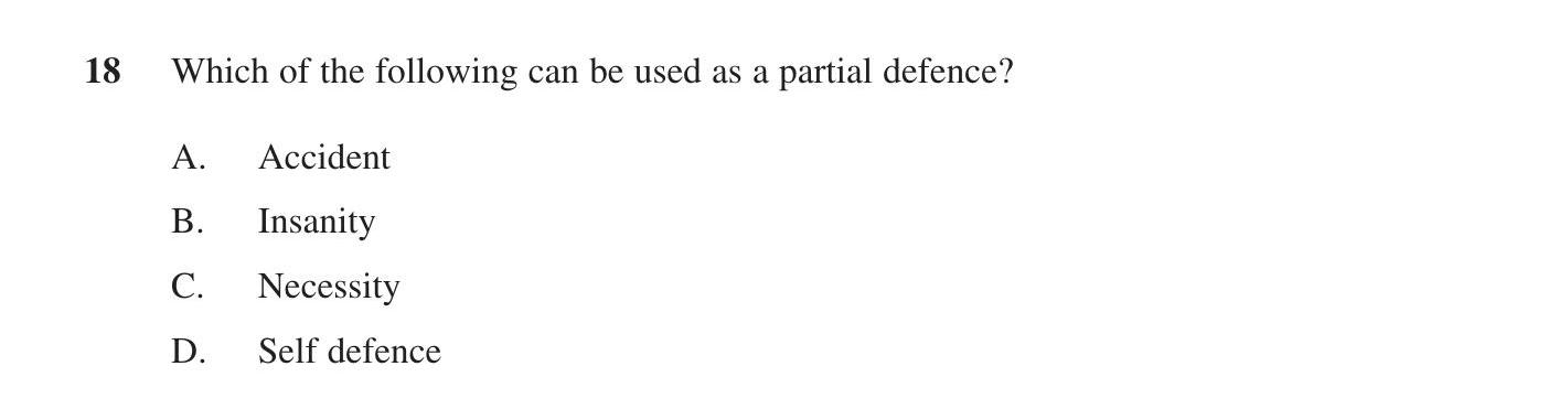 Which-of-the-following-can-be-used-as-a-partial-defence?--A-HSC-SSCE Legal Studies-Question 18-2070-Paper 1.png